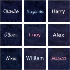 Jellycat Bartholomew Bear with Personalised Navy Jumper