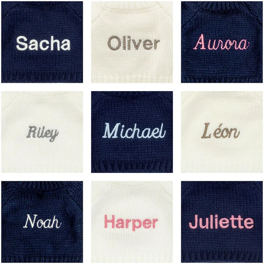 Jellycat Bashful Luxe Bunny Juniper with Personalised Navy Jumper