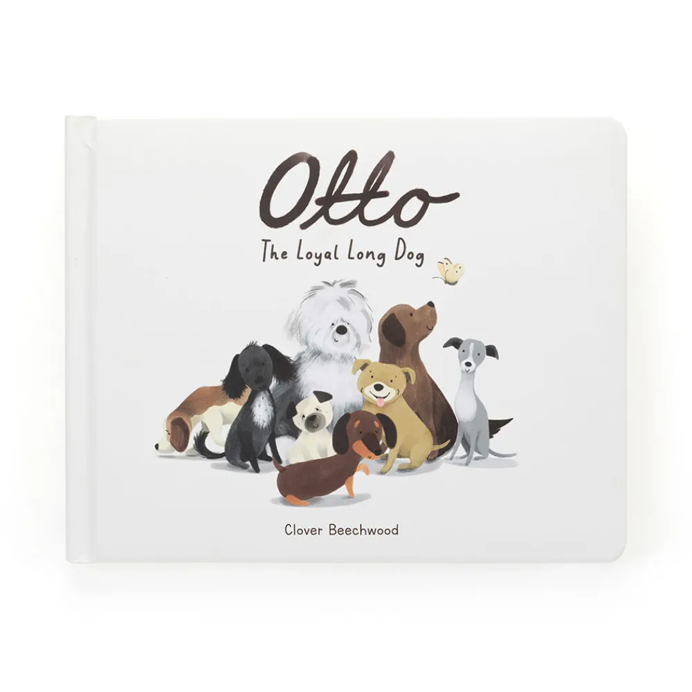 Jellycat Otto the Loyal Long Dog Book and Otto Sausage Dog Medium